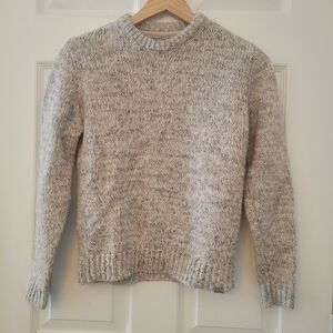 Abercrombie & Fitch Kids 9/10 Oatmeal & Gray Crewneck Sweater